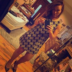 Geometric shapes loose tank dress